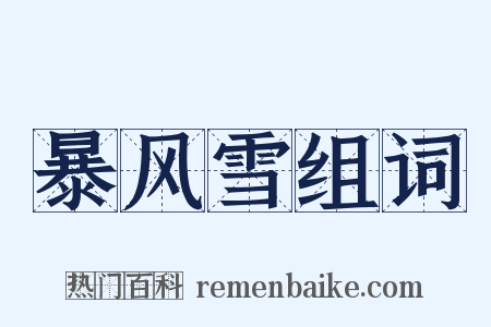 暴风雪组词是什么意思的图片